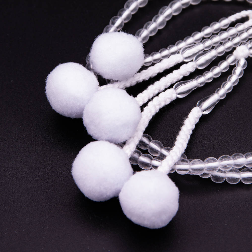 水晶 数珠 尺寸（大・男性向け） プラスチック 綿房 創価学会念珠